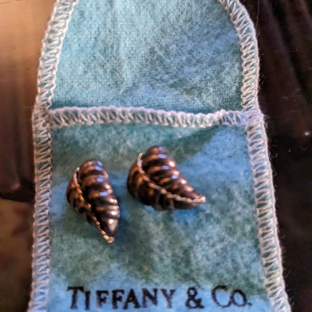 Vintage Tiffany and Co. Leaf Earrings
